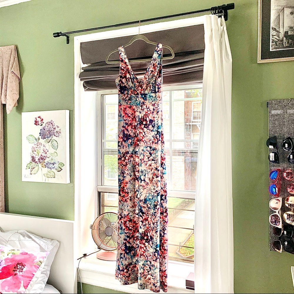 [Cynthia Rowley] Floral Maxi Dress Jersey Knit